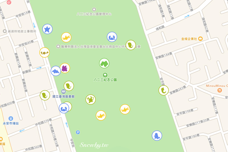 Pokemon Go 精靈寶可夢,新北市中和四號公園