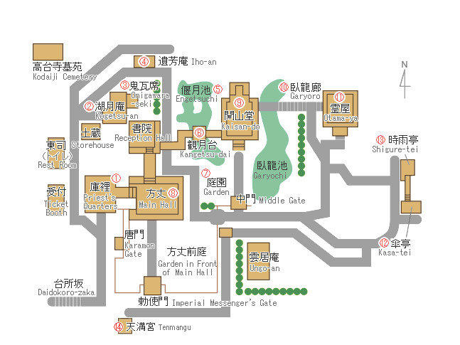 高台寺地圖
